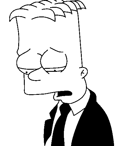 coloriage bart simpson encostume